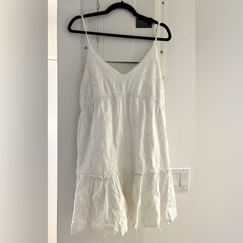 White Patterned Mini Dress - image 1